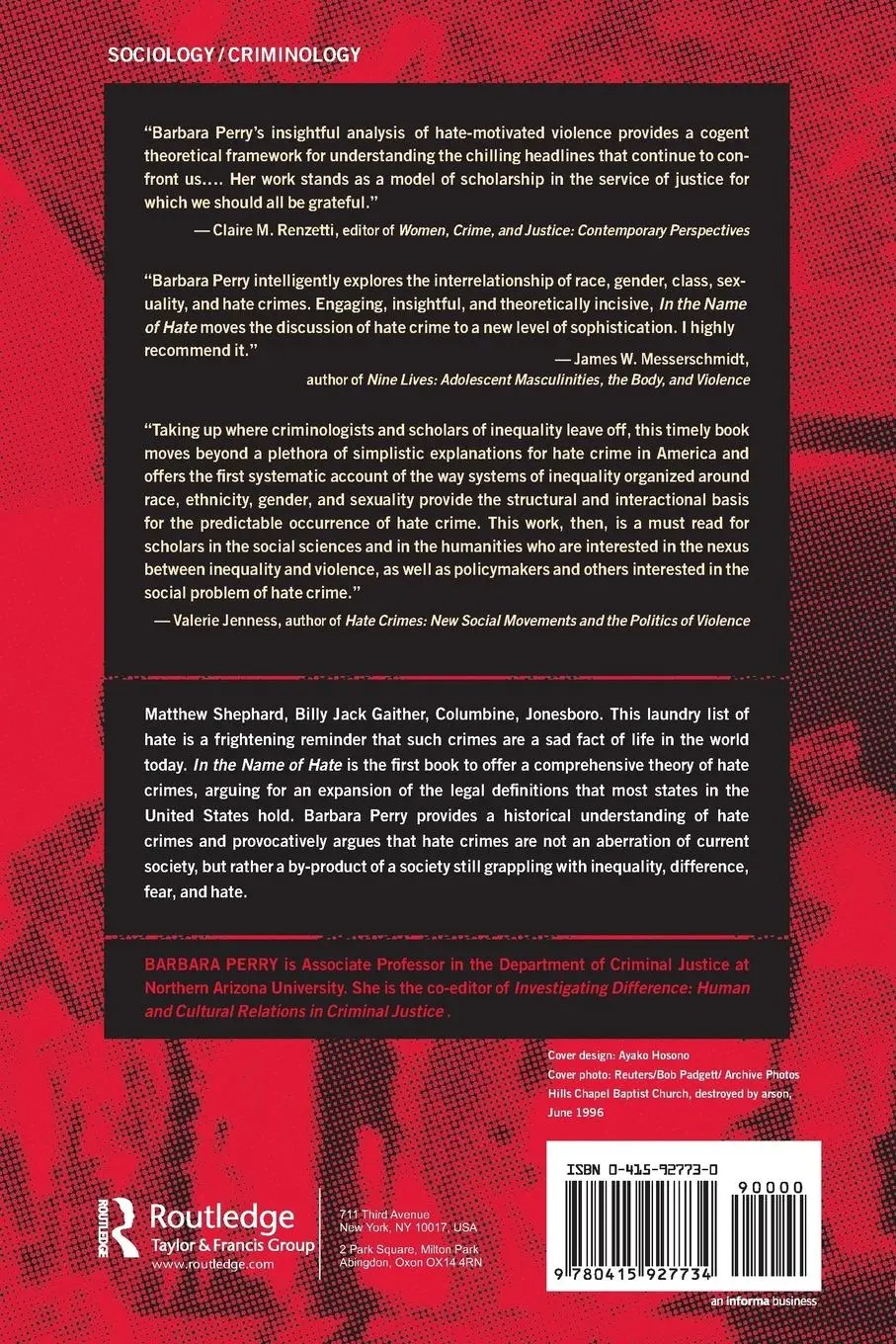 Rückseite: 9780415927734 | In the Name of Hate | Understanding Hate Crimes | Barbara Perry | Buch
