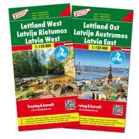 Cover: 9783707917734 | Lettland, Autokarten Set 1:150.000, Top 10 Tips | (Land-)Karte | 2019