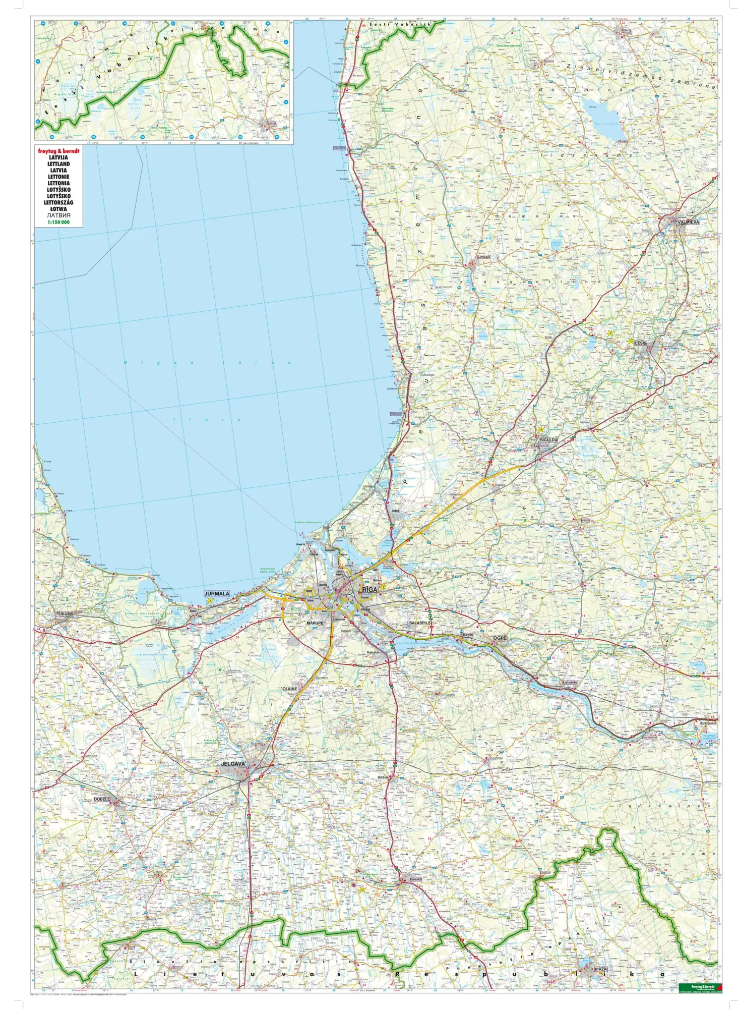 Bild: 9783707917734 | Lettland, Autokarten Set 1:150.000, Top 10 Tips | (Land-)Karte | 2019