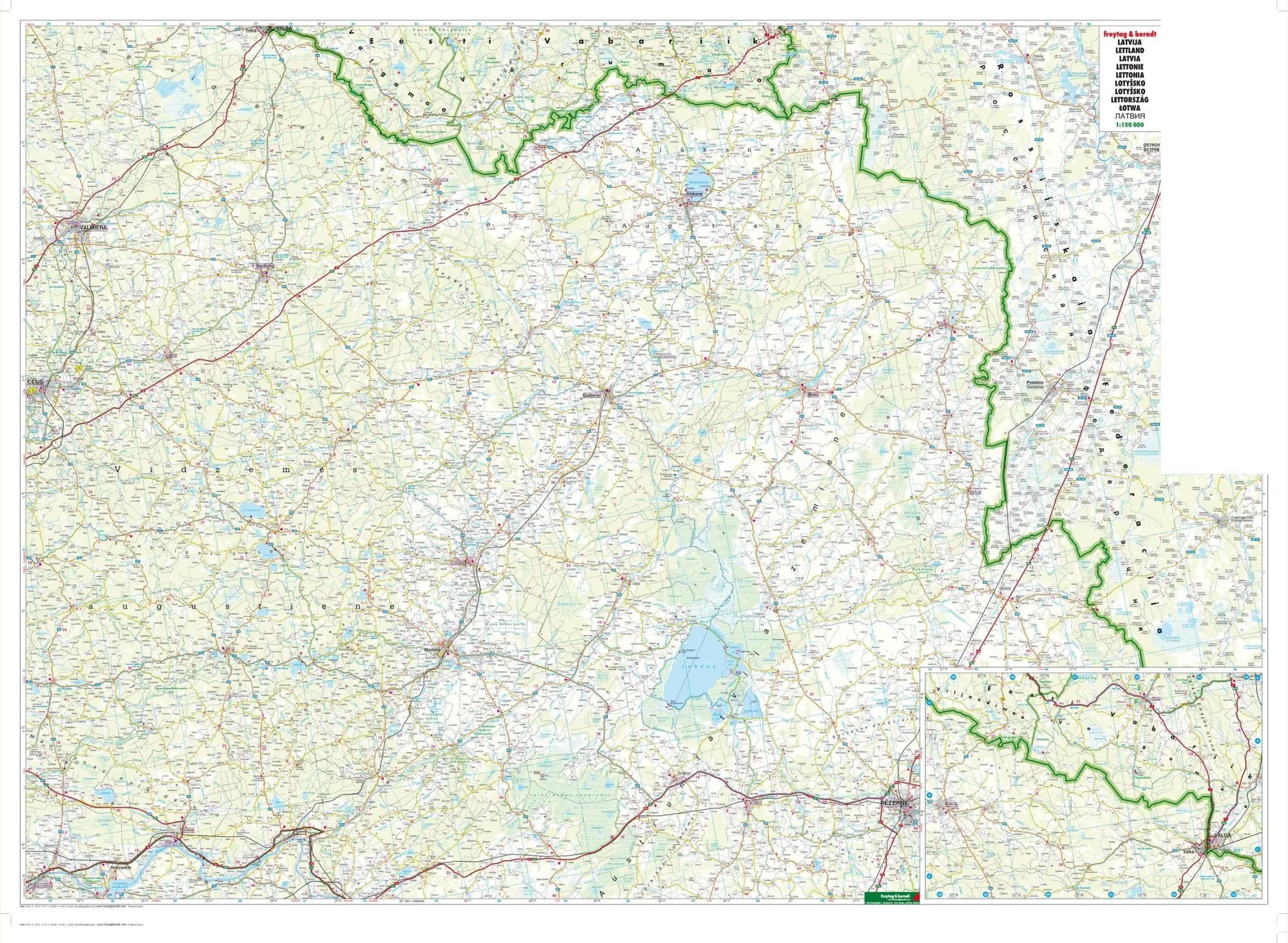 Bild: 9783707917734 | freytag &amp; berndt Straßenkarte Lettland Set 1:150.000 | (Land-)Karte