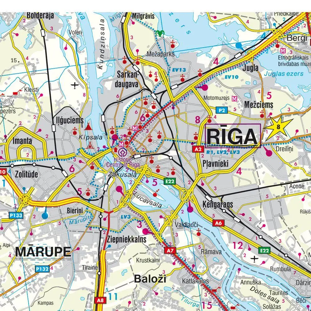 Bild: 9783707917734 | freytag &amp; berndt Straßenkarte Lettland Set 1:150.000 | (Land-)Karte