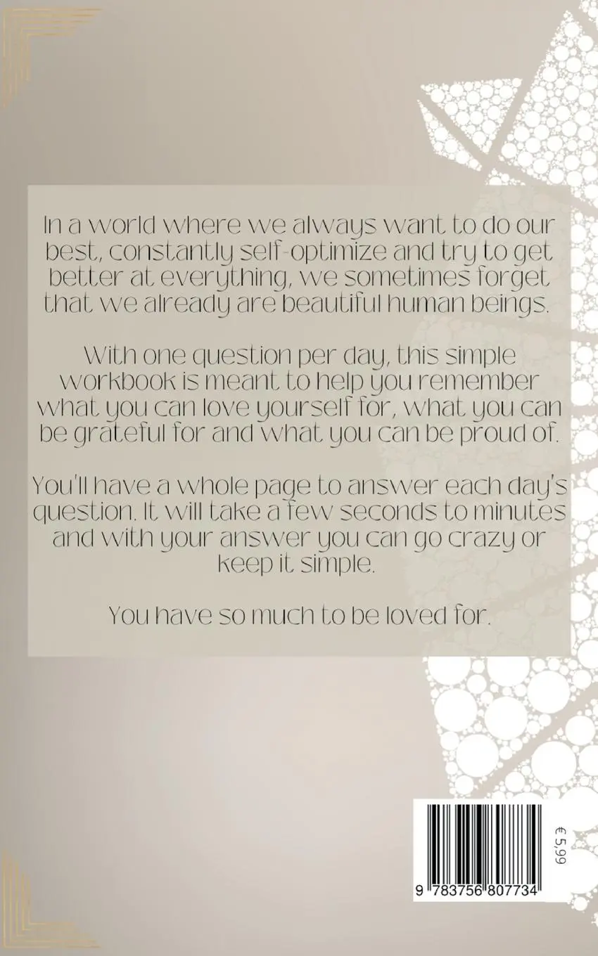Rückseite: 9783756807734 | I am proud - Self-love Journal: Daily Questions to help you welcome...