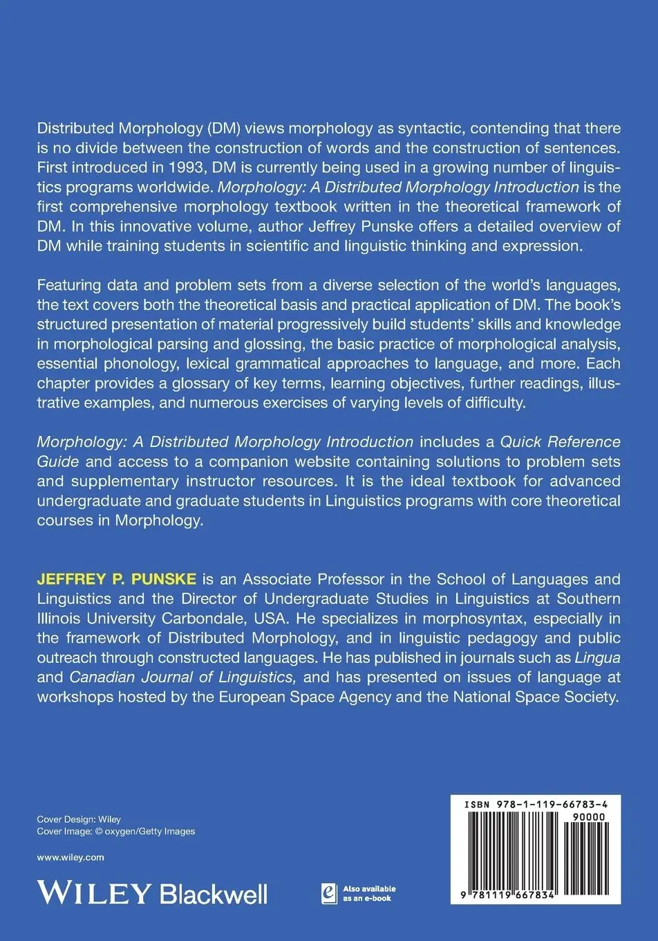 Rückseite: 9781119667834 | Morphology | A Distributed Morphology Introduction | Jeffrey P. Punske