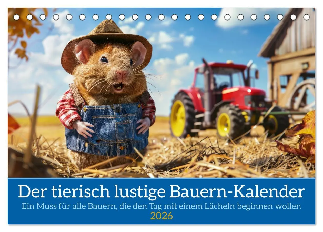 Cover: 9783457367834 | Der tierisch lustige Bauern-Kalender (Tischkalender 2026 DIN A5...