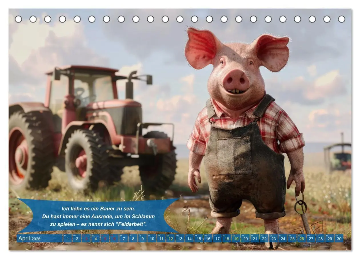 Bild: 9783457367834 | Der tierisch lustige Bauern-Kalender (Tischkalender 2026 DIN A5...