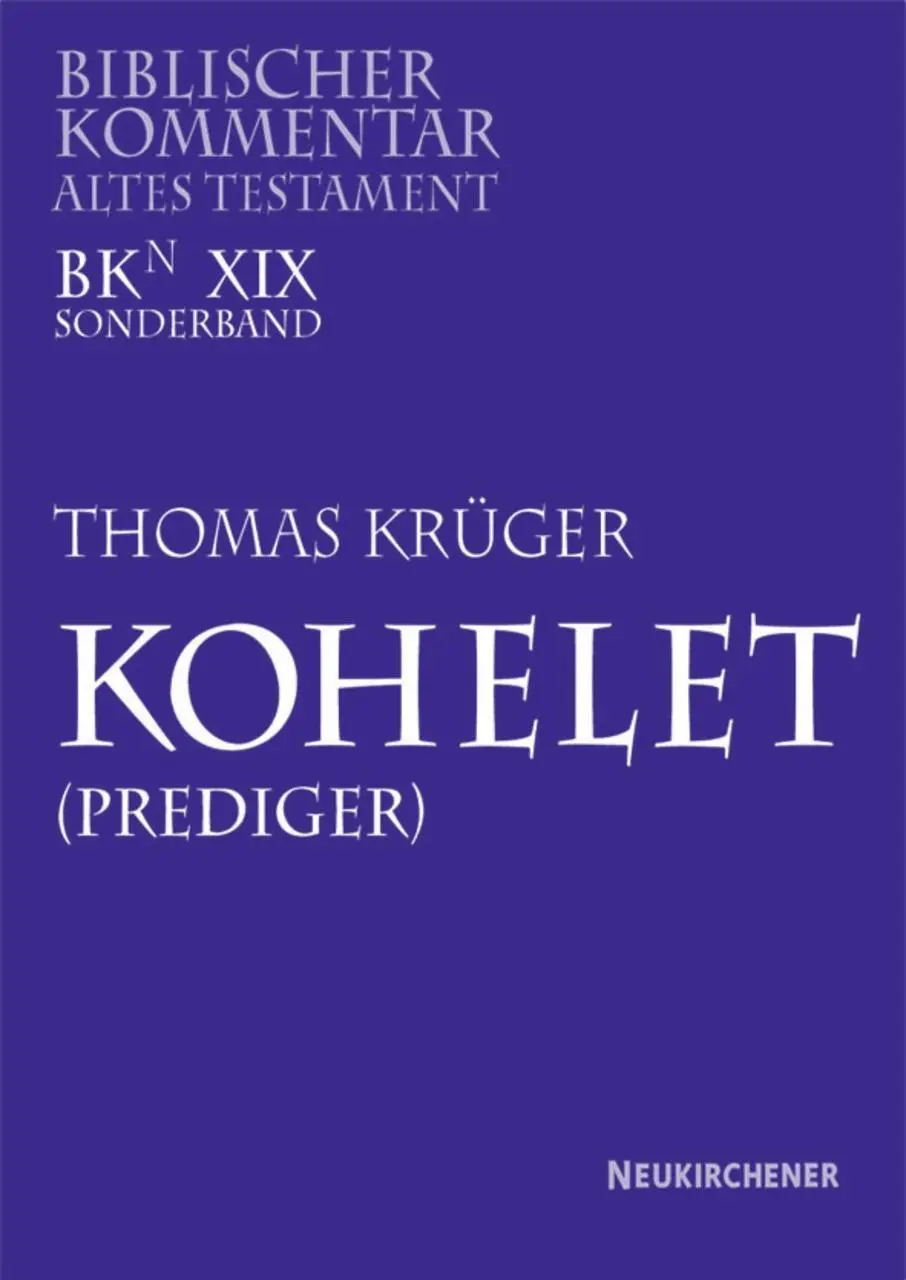 Cover: 9783788717834 | Kohelet (Prediger) | Thomas Krüger | Buch | 376 S. | Deutsch | 2000