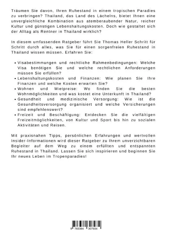 Rückseite: 9783384307934 | Lebenstraum Rente in Thailand | Thomas Heller | Taschenbuch | 316 S.