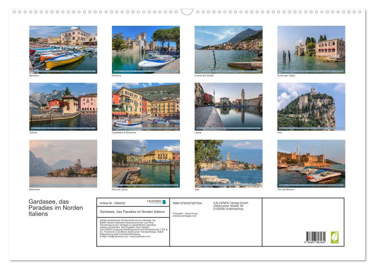 Bild: 9783457807934 | Gardasee, das Paradies im Norden Italiens (Wandkalender 2026 DIN A2...