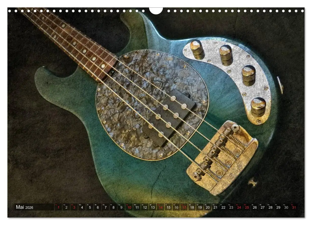 Bild: 9783516137934 | GITARREN Vintage Art (Wandkalender 2026 DIN A3 quer), CALVENDO...