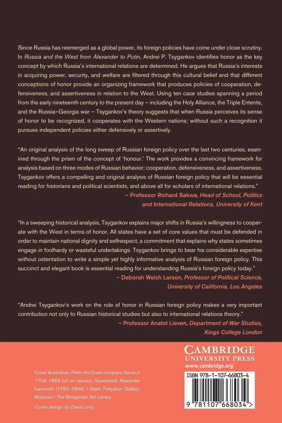 Rückseite: 9781107668034 | Russia and the West from Alexander to Putin | Andrei P. Tsygankov