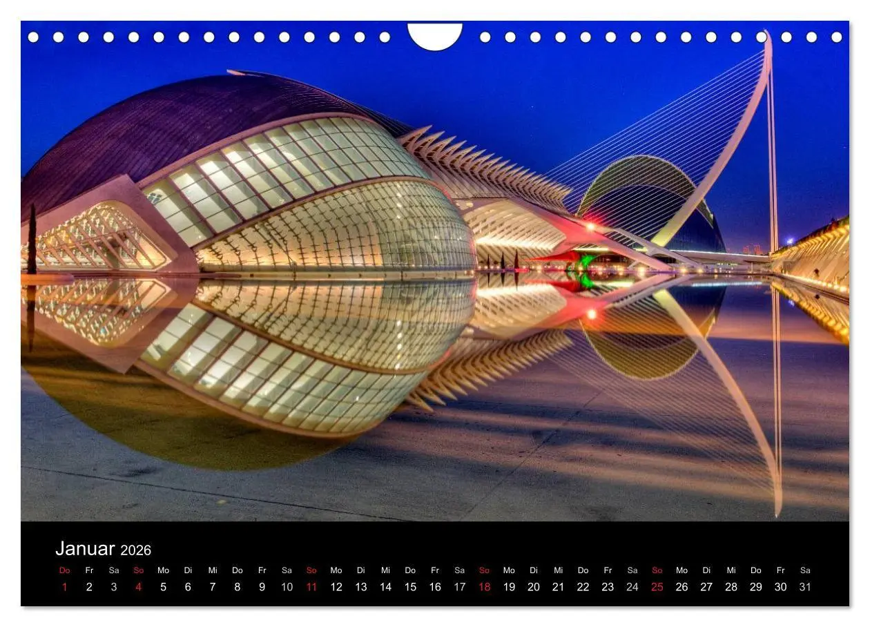 Bild: 9783516198034 | Moderne Architektur in Valencia (Wandkalender 2026 DIN A4 quer),...