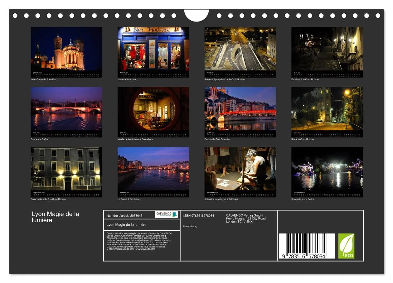 Bild: 9783516578034 | Lyon Magie de la lumière (Calendrier mural 2026 DIN A4 vertical),...