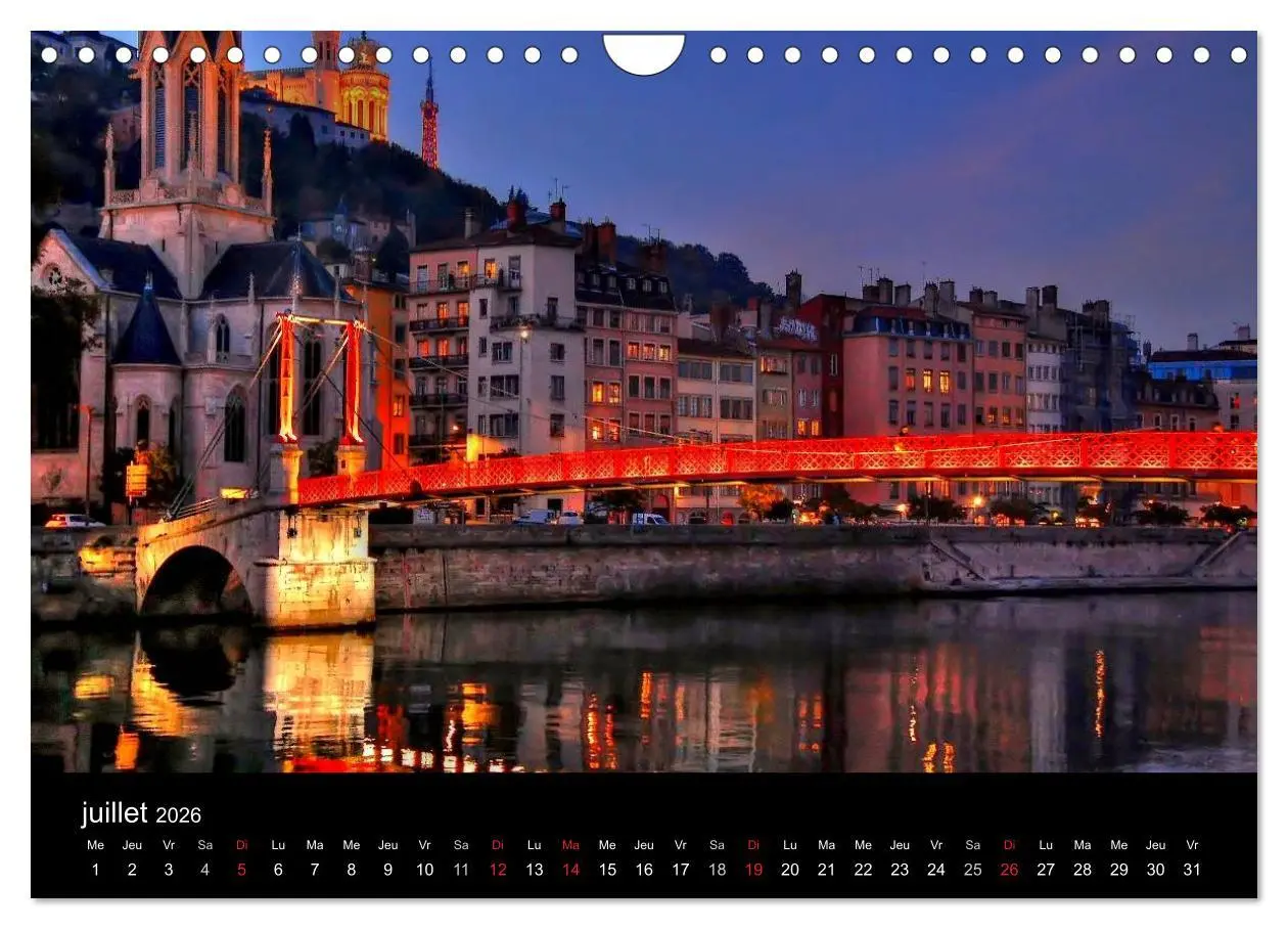 Bild: 9783516578034 | Lyon Magie de la lumière (Calendrier mural 2026 DIN A4 vertical),...