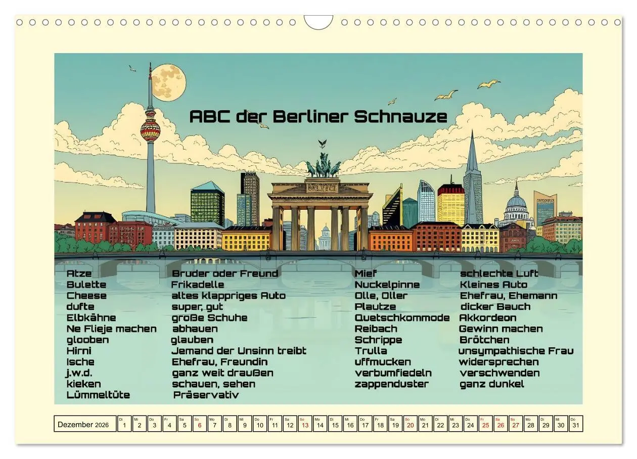 Bild: 9783516648034 | Liebenswerte Berliner Mundart (Wandkalender 2026 DIN A3 quer),...