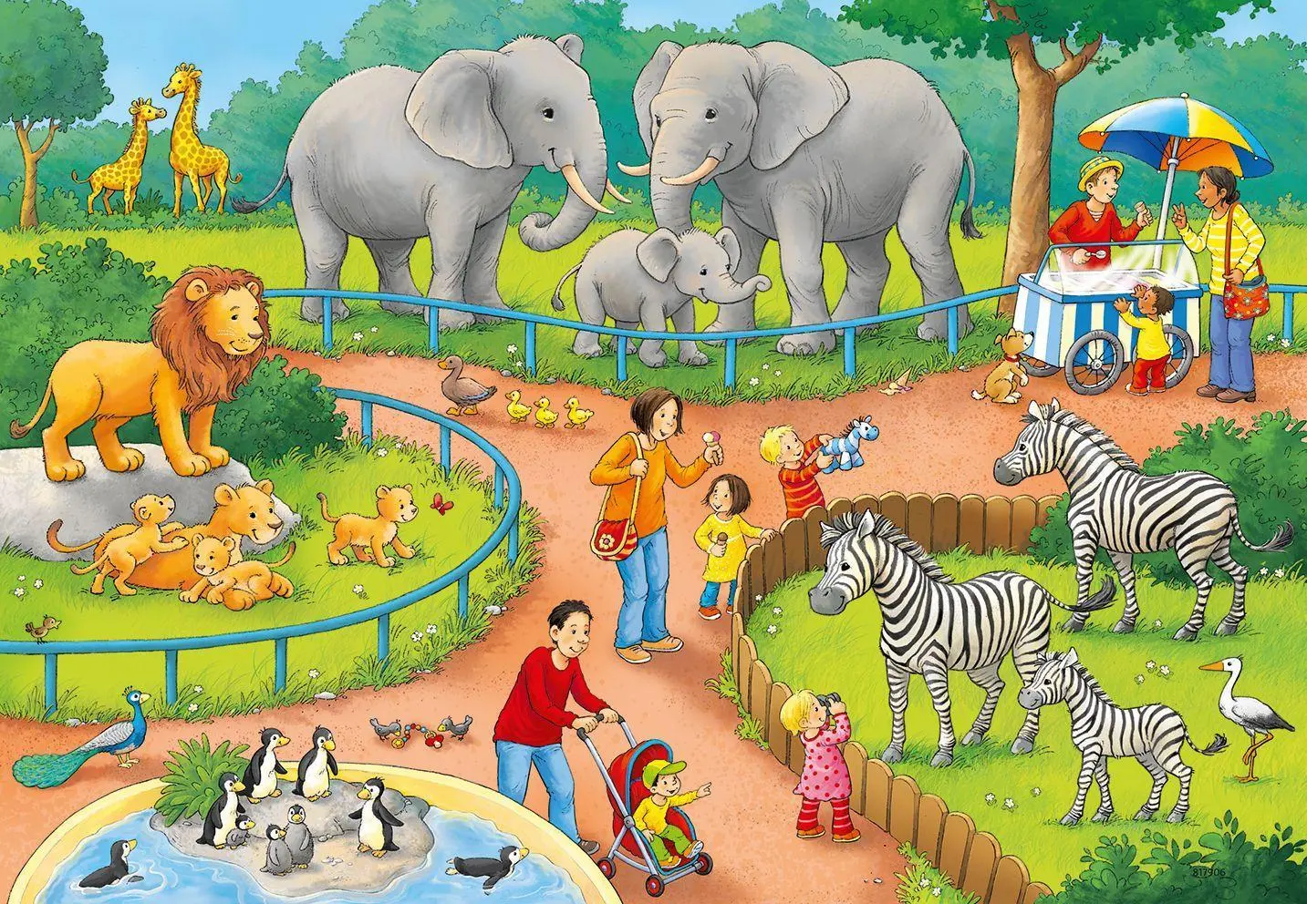 Bild: 4005556078134 | Ein Tag im Zoo. Kinderpuzzle 2 x 24 Teile | Spiel | 07813 | Deutsch