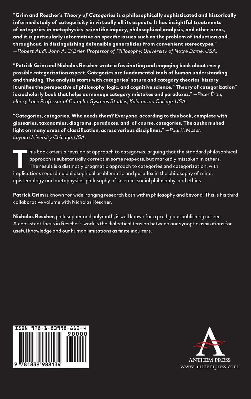 Rückseite: 9781839988134 | Theory of Categories | Key Instruments of Human Understanding | Buch