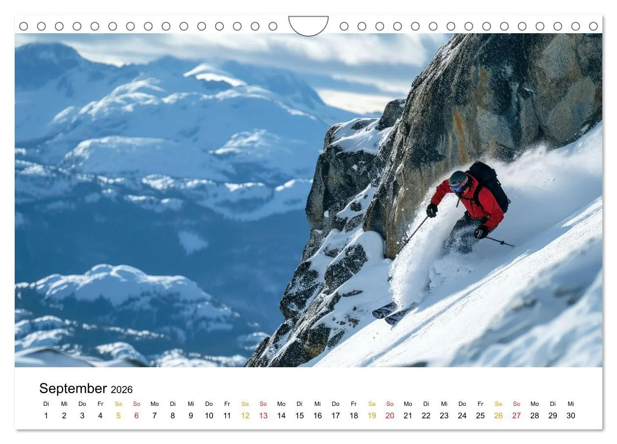 Bild: 9783457308134 | Kufen, Ski &amp; Snowboard (Wandkalender 2026 DIN A4 quer), CALVENDO...