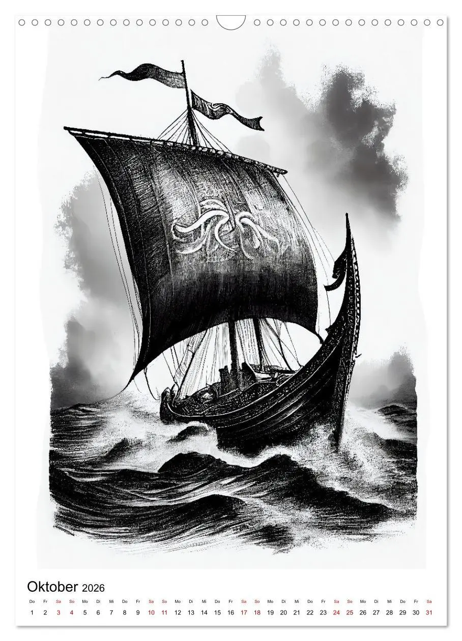 Bild: 9783516328134 | Welt und Mythologie der Wikinger (Wandkalender 2026 DIN A3 hoch),...