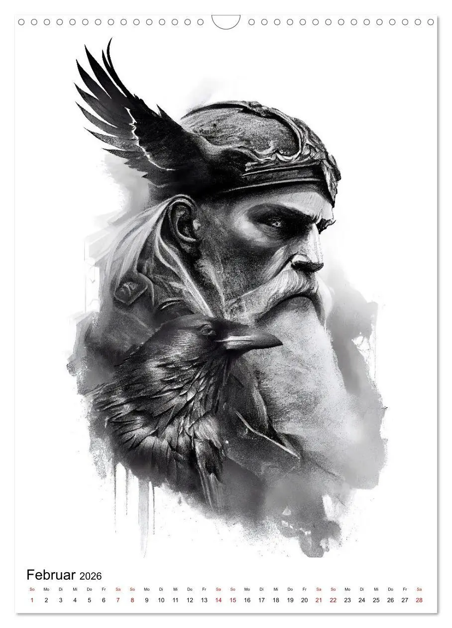 Bild: 9783516328134 | Welt und Mythologie der Wikinger (Wandkalender 2026 DIN A3 hoch),...
