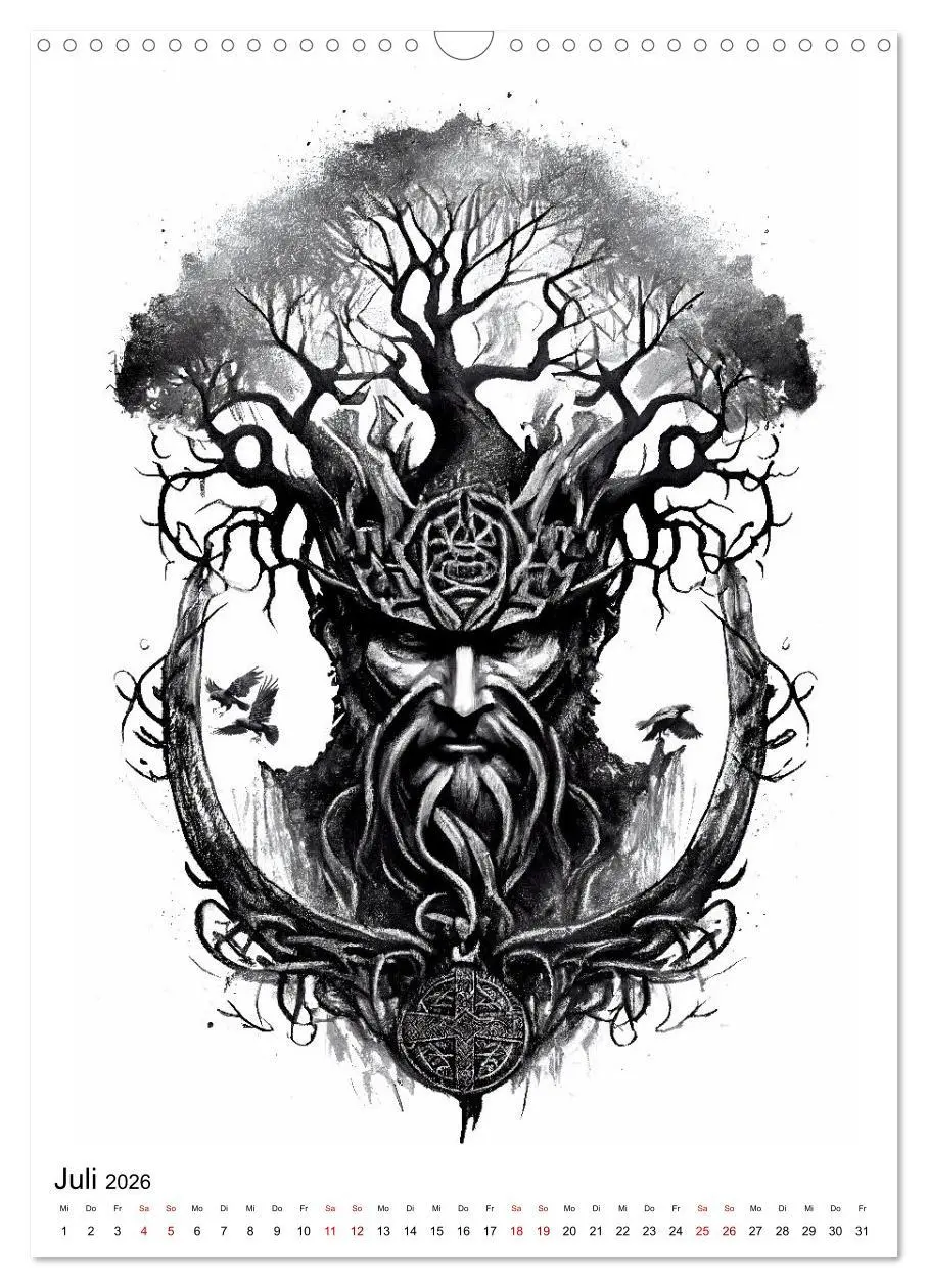 Bild: 9783516328134 | Welt und Mythologie der Wikinger (Wandkalender 2026 DIN A3 hoch),...