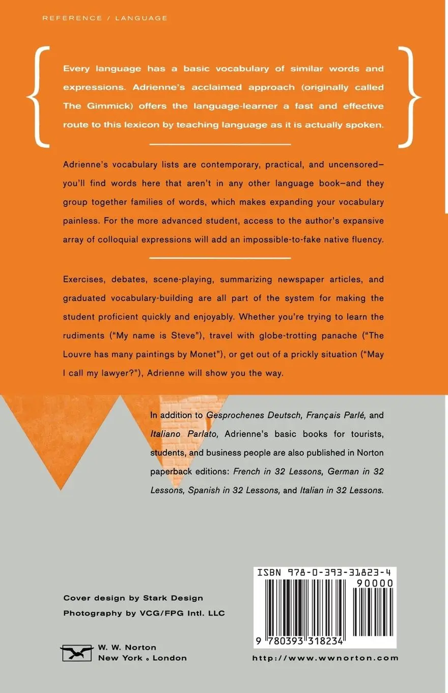 Rückseite: 9780393318234 | Gesprochenes Deutsch | Adrienne | Taschenbuch | Englisch | 1999