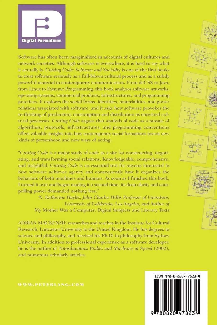 Rückseite: 9780820478234 | Cutting Code | Software and Sociality | Adrian Mackenzie | Taschenbuch