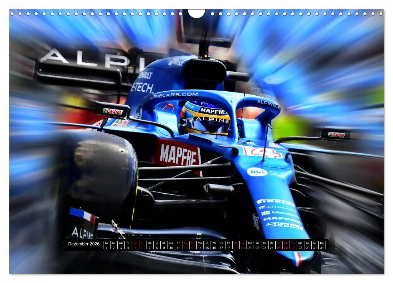 Bild: 9783457608234 | Vollgas in der Formel 1 (Wandkalender 2026 DIN A3 quer), CALVENDO...