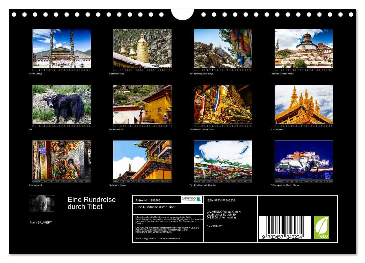 Bild: 9783457848234 | Eine Rundreise durch Tibet (Wandkalender 2026 DIN A4 quer),...