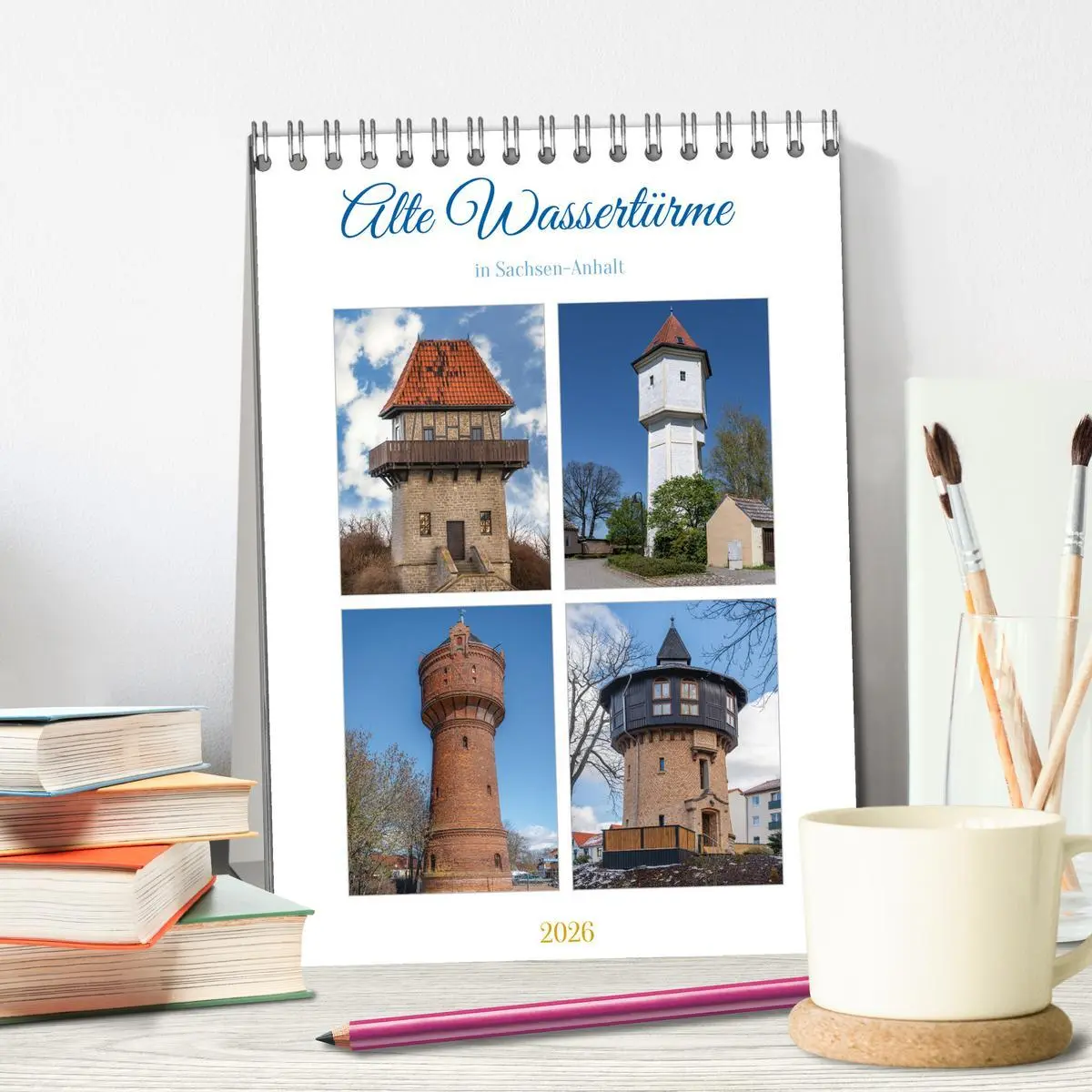 Bild: 9783516318234 | Alte Wassertürme (Tischkalender 2026 DIN A5 hoch), CALVENDO...