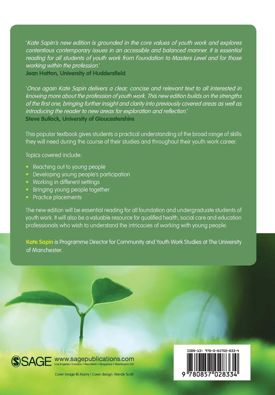 Rückseite: 9780857028334 | Essential Skills for Youth Work Practice | Kate Sapin | Taschenbuch
