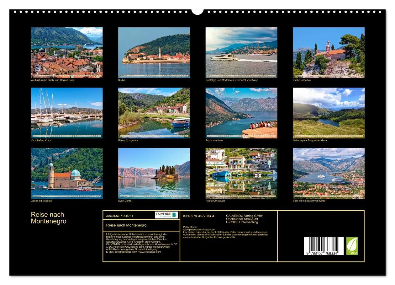 Bild: 9783457768334 | Reise nach Montenegro (hochwertiger Premium Wandkalender 2026 DIN...