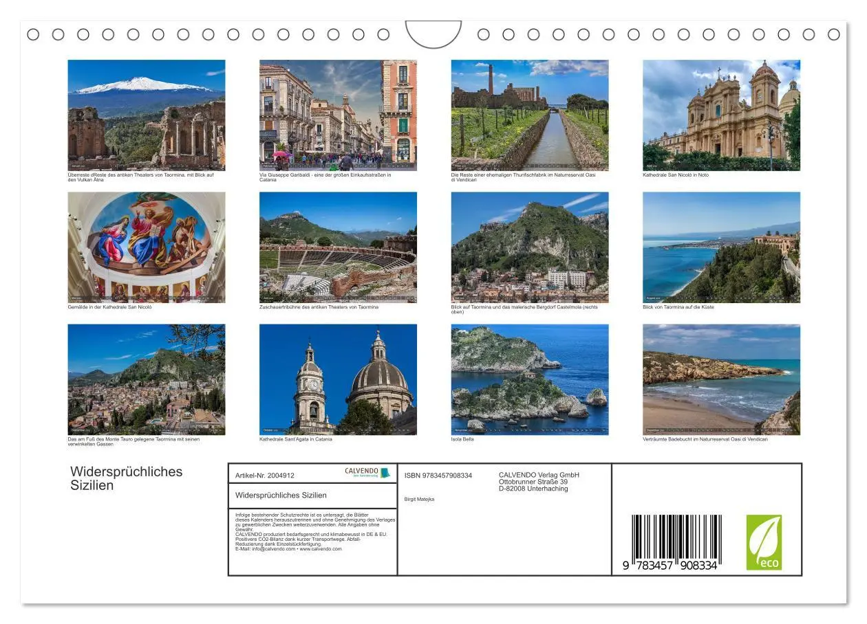Bild: 9783457908334 | Widersprüchliches Sizilien (Wandkalender 2026 DIN A4 quer),...