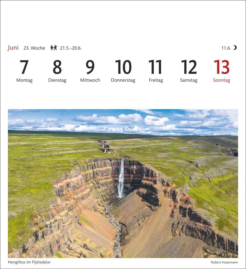 Bild: 9783840038334 | Island Sehnsuchtskalender 2027 - Wochenkalender mit 53 Postkarten