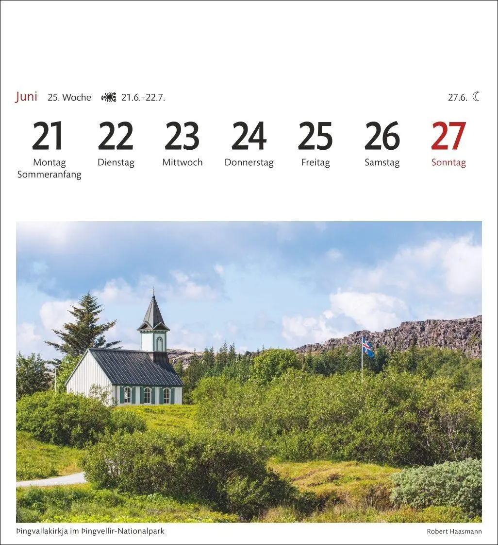 Bild: 9783840038334 | Island Sehnsuchtskalender 2027 - Wochenkalender mit 53 Postkarten