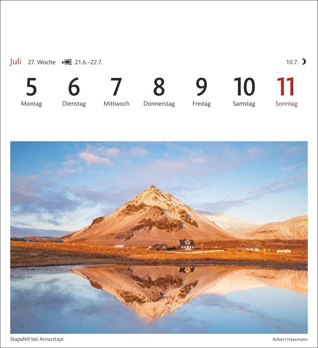 Bild: 9783840038334 | Island Sehnsuchtskalender 2027 - Wochenkalender mit 53 Postkarten