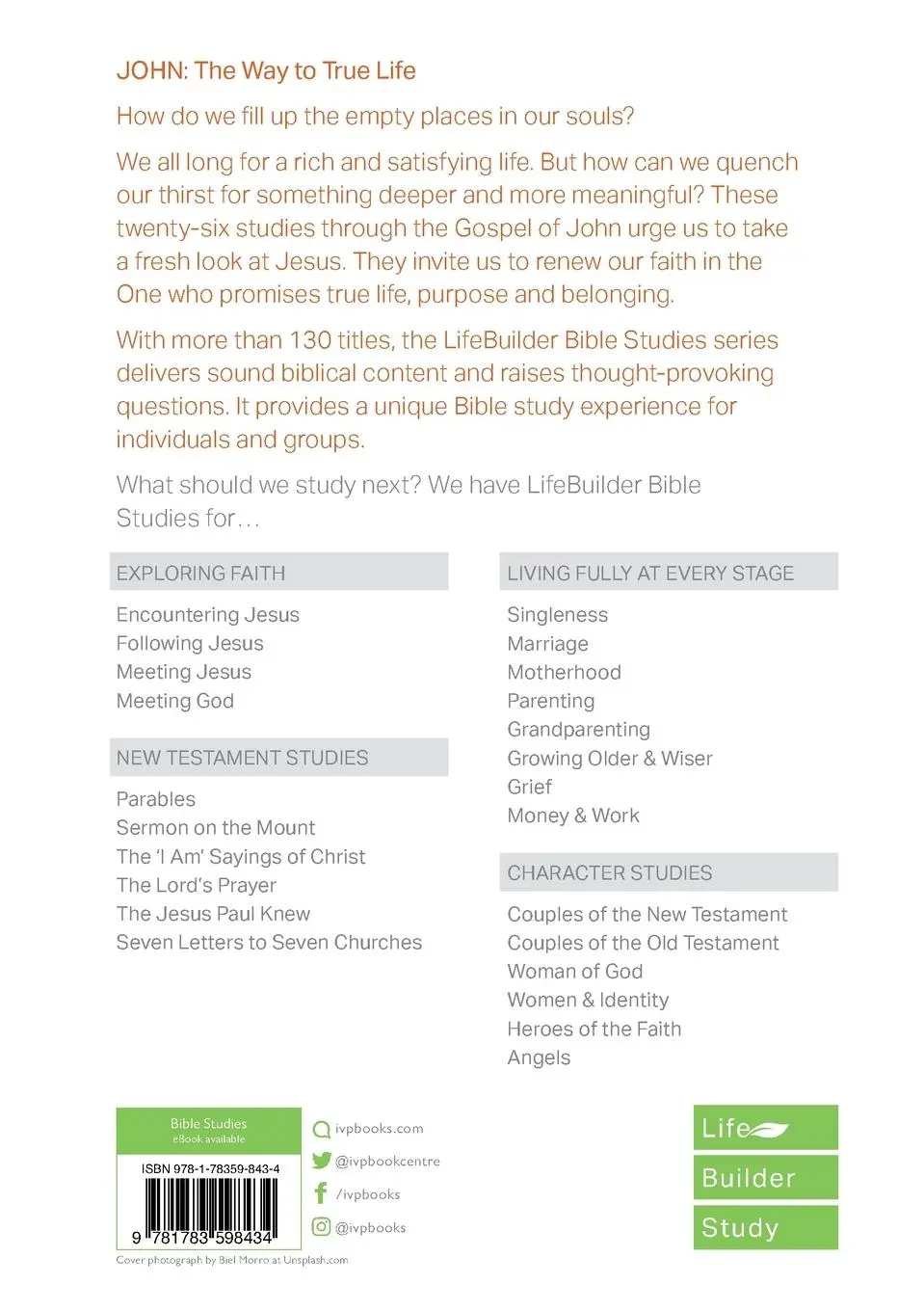 Rückseite: 9781783598434 | John (Lifebuilder Study Guides) | The Way to True Life | Connelly