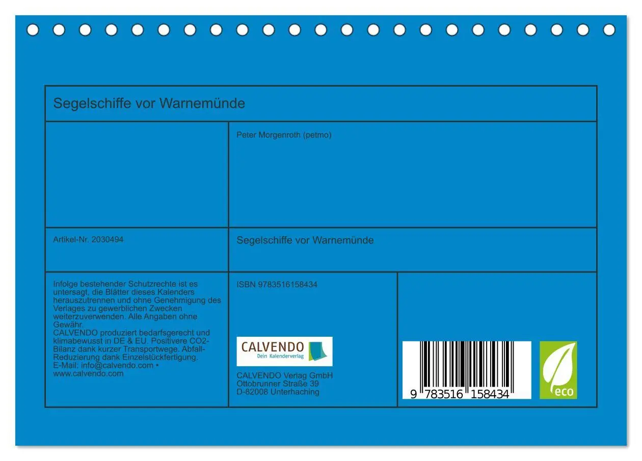 Bild: 9783516158434 | Segelschiffe vor Warnemünde (Tischkalender 2026 DIN A5 quer),...