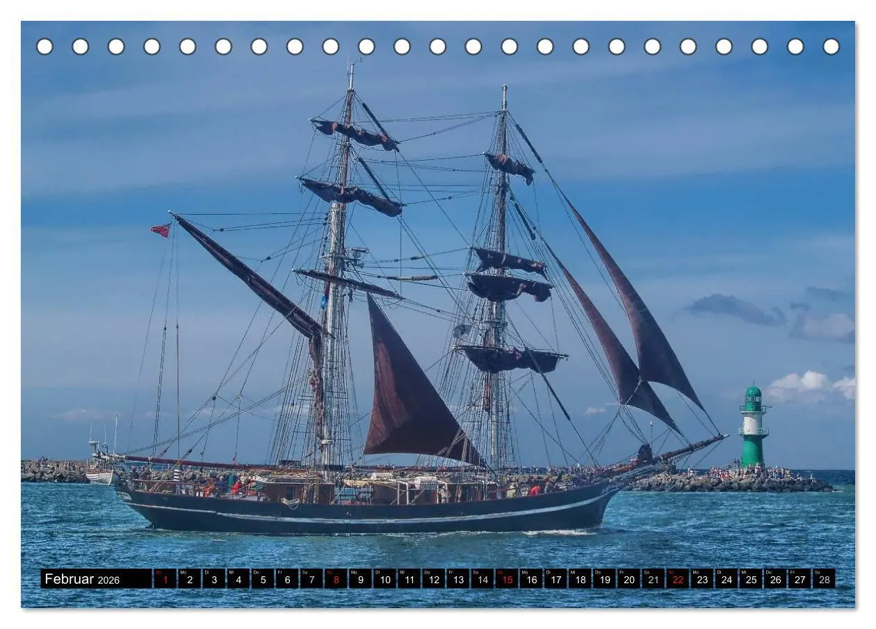 Bild: 9783516158434 | Segelschiffe vor Warnemünde (Tischkalender 2026 DIN A5 quer),...