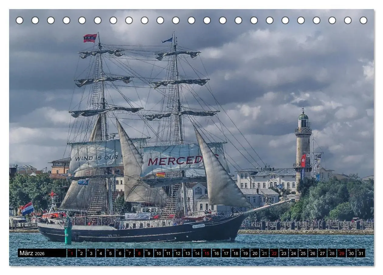 Bild: 9783516158434 | Segelschiffe vor Warnemünde (Tischkalender 2026 DIN A5 quer),...