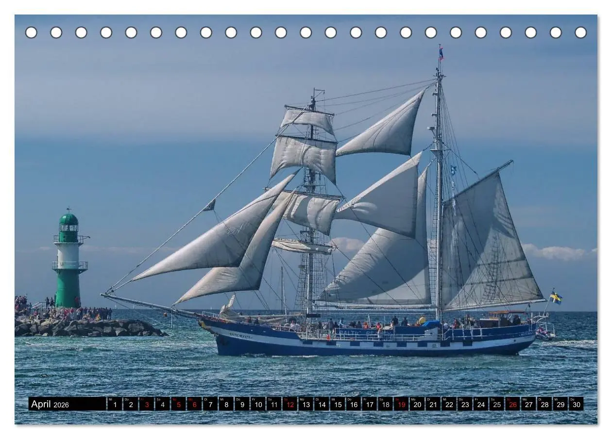 Bild: 9783516158434 | Segelschiffe vor Warnemünde (Tischkalender 2026 DIN A5 quer),...
