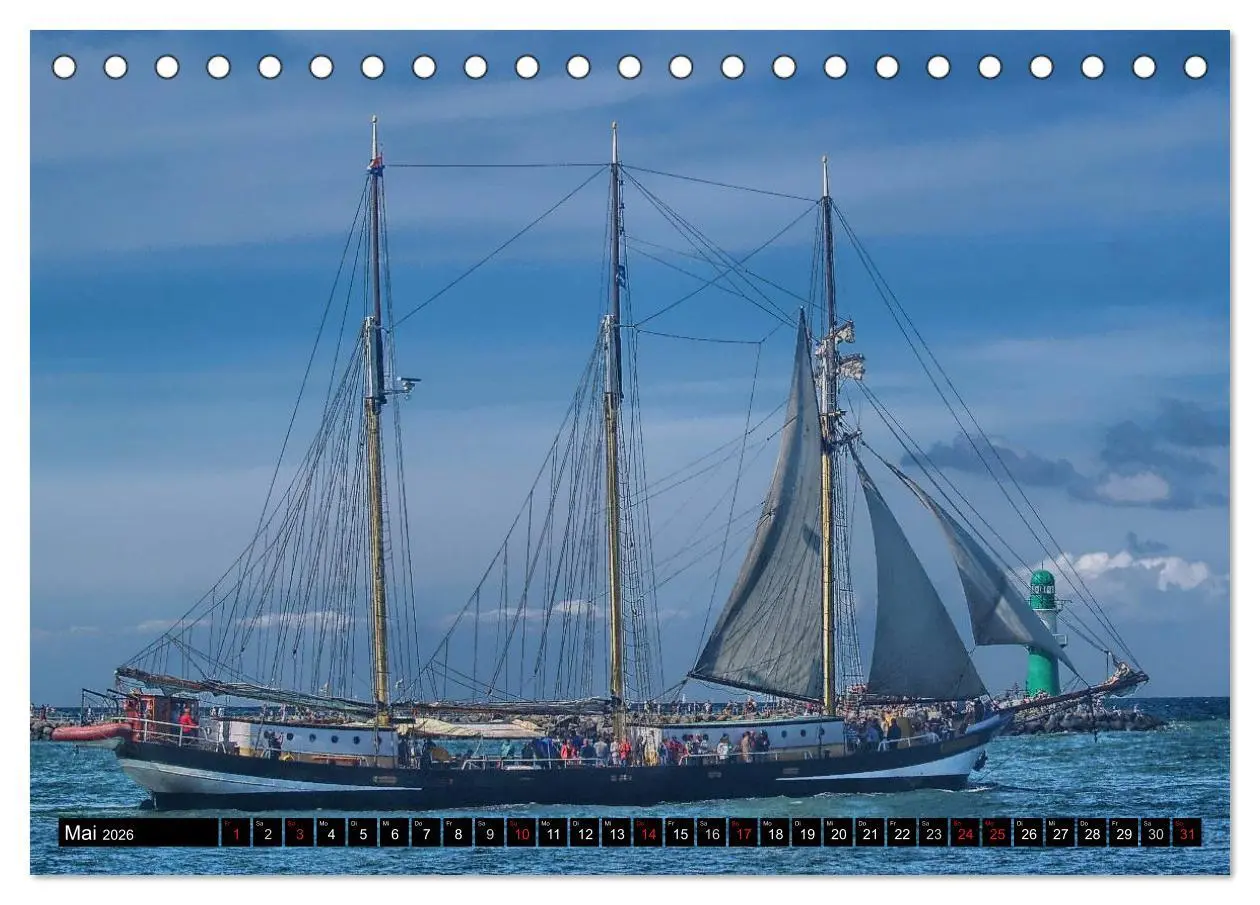 Bild: 9783516158434 | Segelschiffe vor Warnemünde (Tischkalender 2026 DIN A5 quer),...
