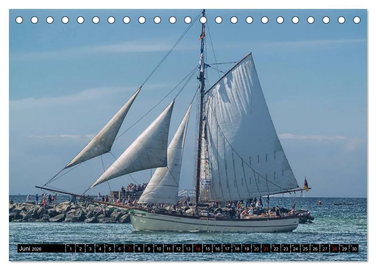 Bild: 9783516158434 | Segelschiffe vor Warnemünde (Tischkalender 2026 DIN A5 quer),...