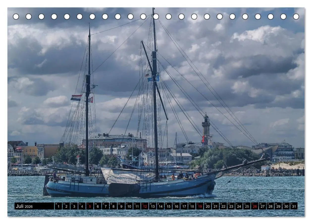 Bild: 9783516158434 | Segelschiffe vor Warnemünde (Tischkalender 2026 DIN A5 quer),...