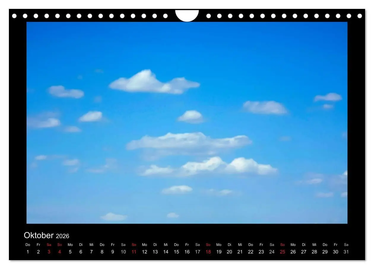 Bild: 9783516228434 | Wolkenbilder (Wandkalender 2026 DIN A4 quer), CALVENDO Monatskalender