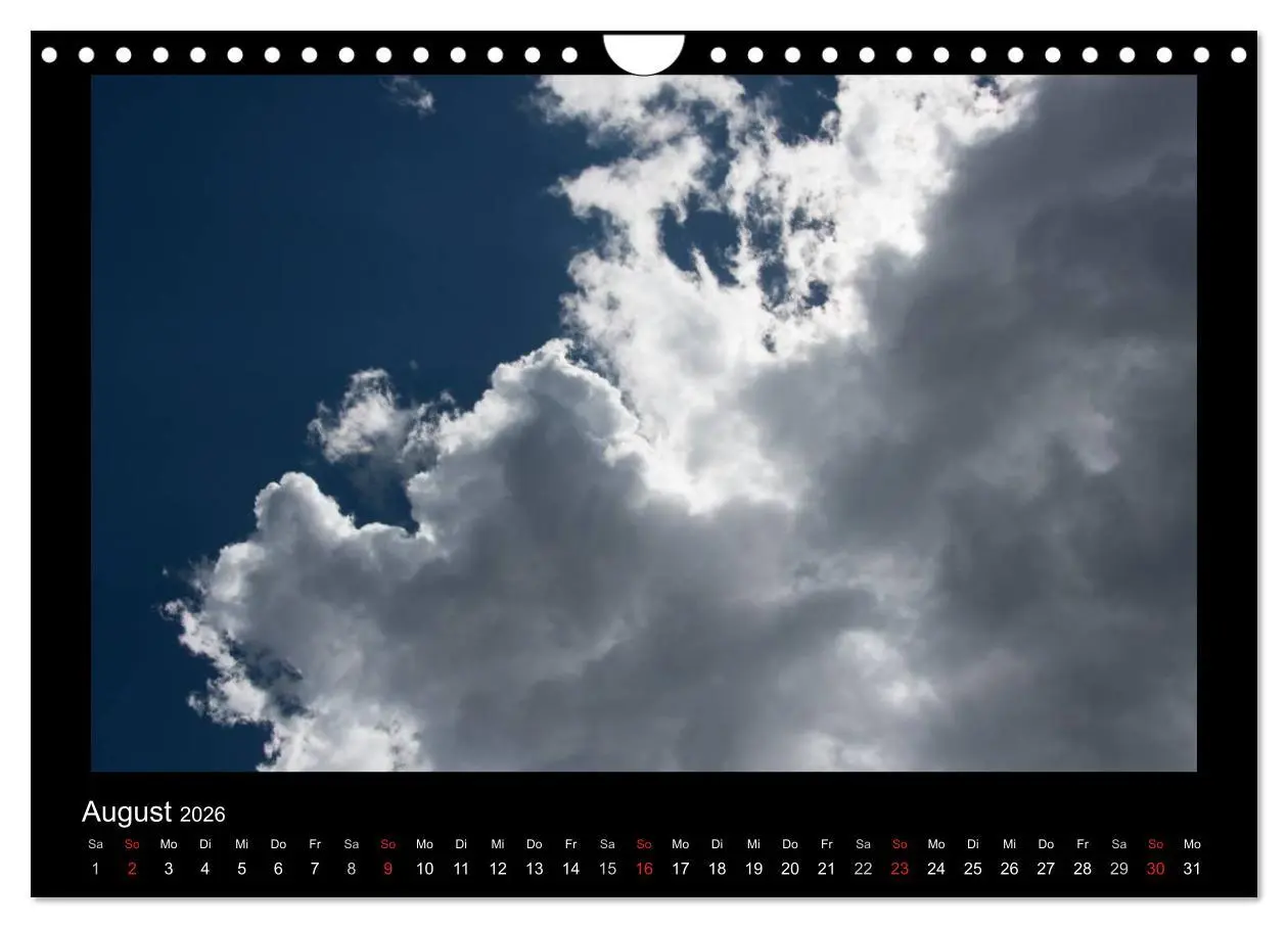 Bild: 9783516228434 | Wolkenbilder (Wandkalender 2026 DIN A4 quer), CALVENDO Monatskalender
