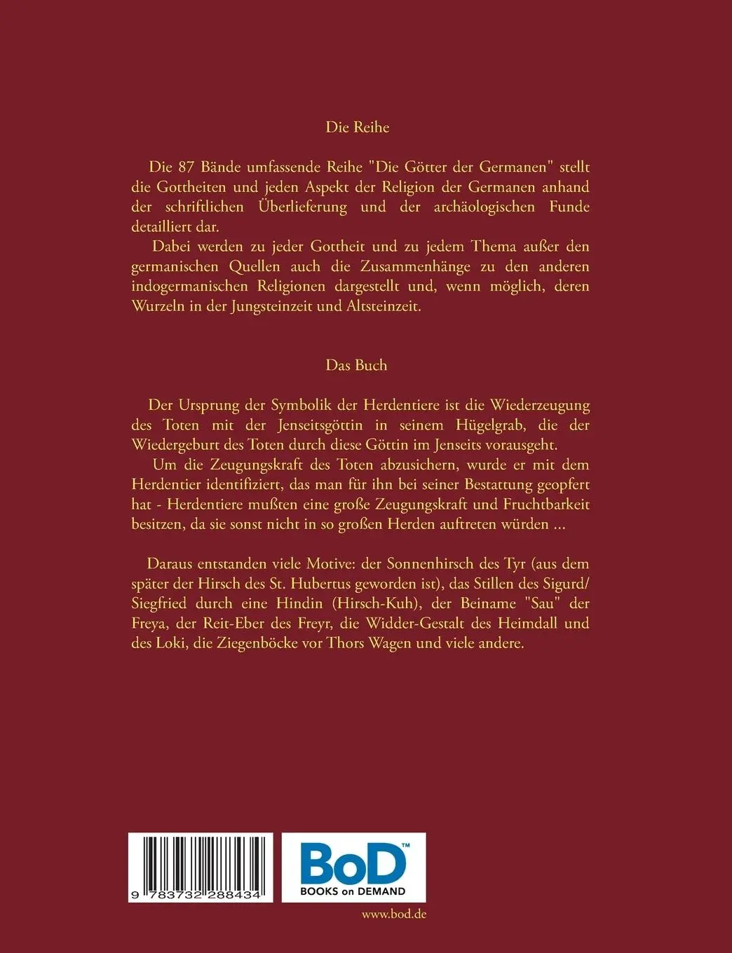 Rückseite: 9783732288434 | Die Symbolik der Herdentiere II Hirsch, Schwein, Schaf und Ziege