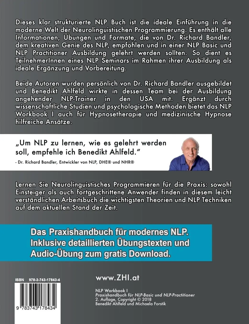 Rückseite: 9783743178434 | NLP Workbook I | Praxishandbuch für NLP-Basic und NLP-Practitioner