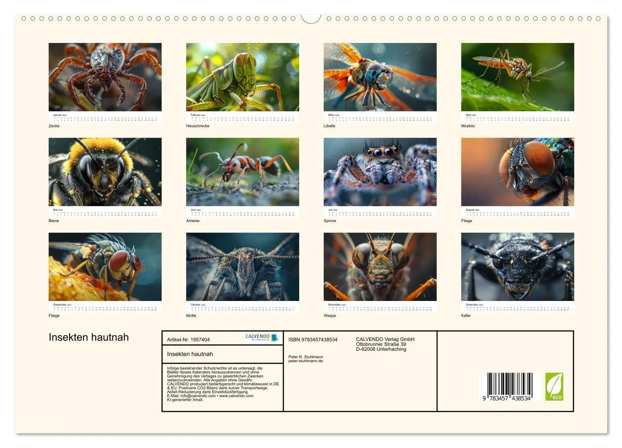 Bild: 9783457438534 | Insekten hautnah (hochwertiger Premium Wandkalender 2026 DIN A2...