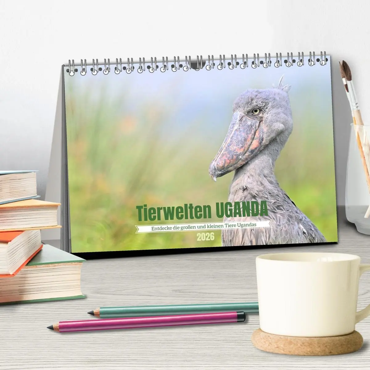 Bild: 9783516698534 | Tierwelten UGANDA (Tischkalender 2026 DIN A5 quer), CALVENDO...