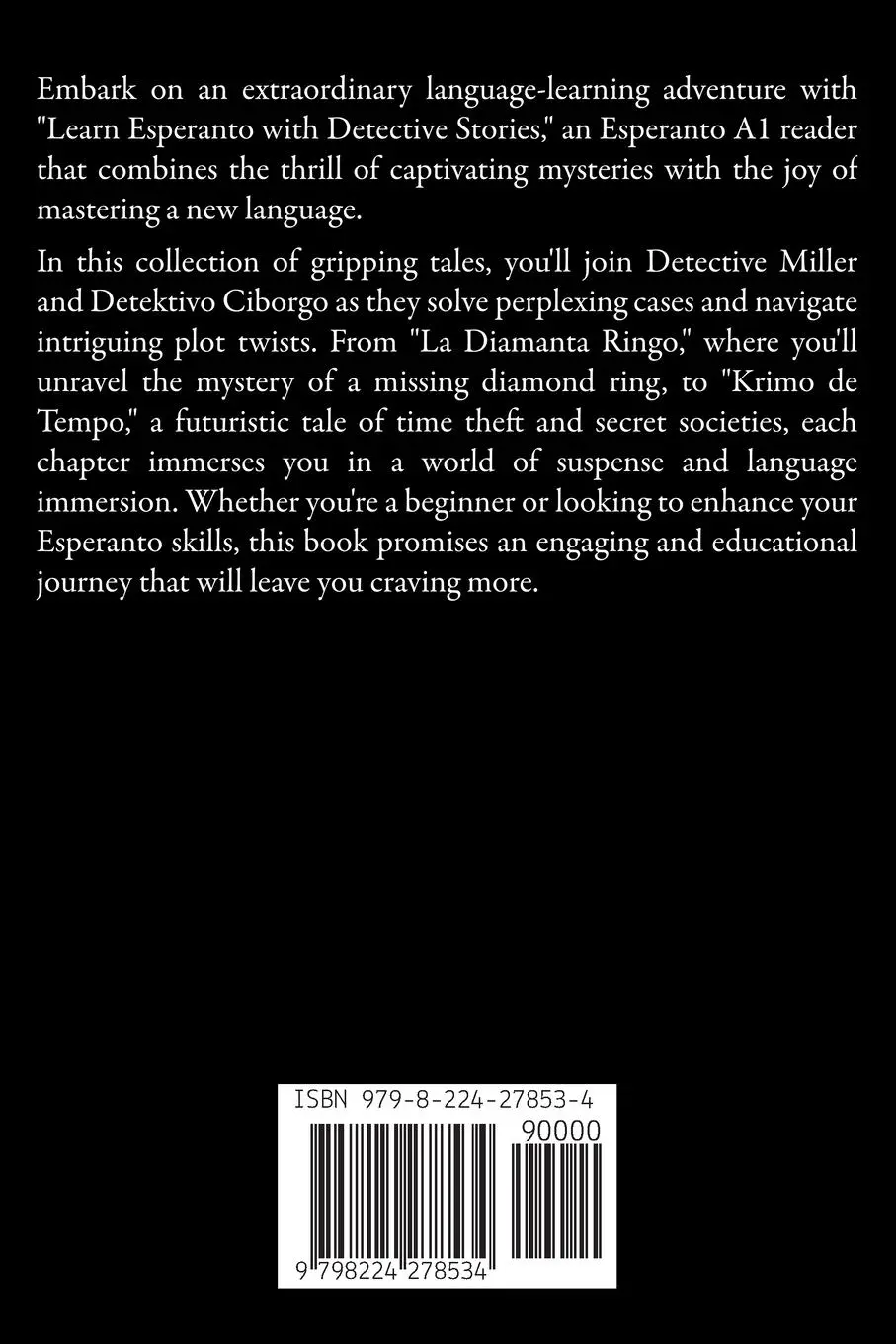 Rückseite: 9798224278534 | Learn Esperanto with Detective Stories | Brian Smith | Taschenbuch